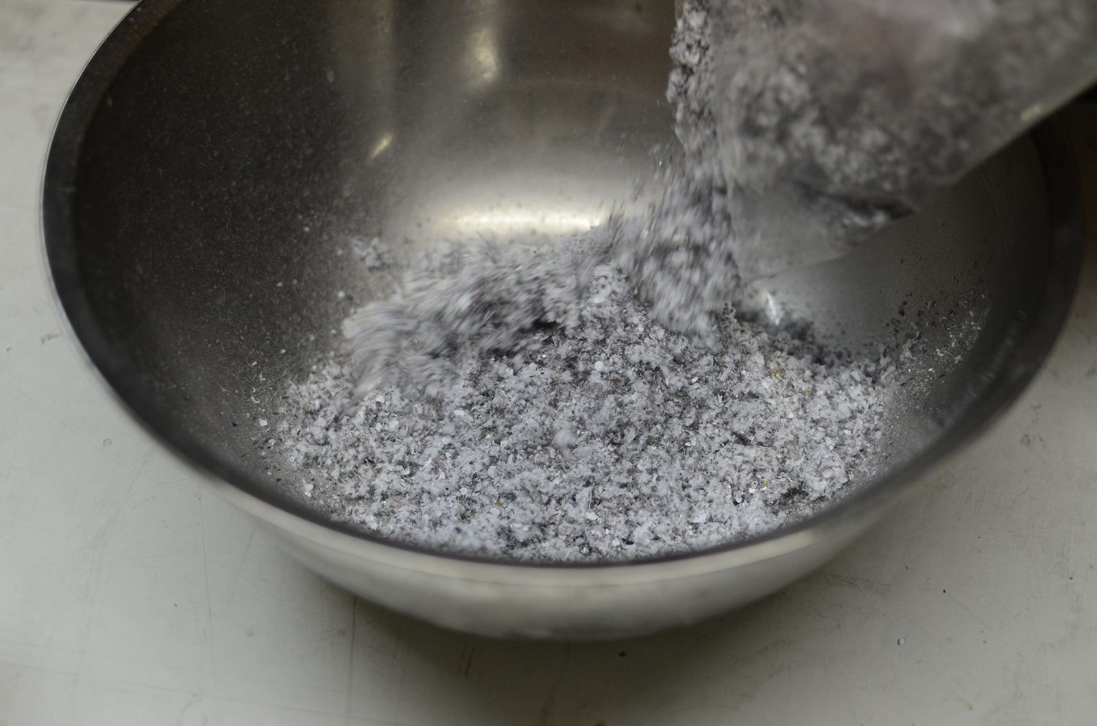 Cotton dried up in nets.