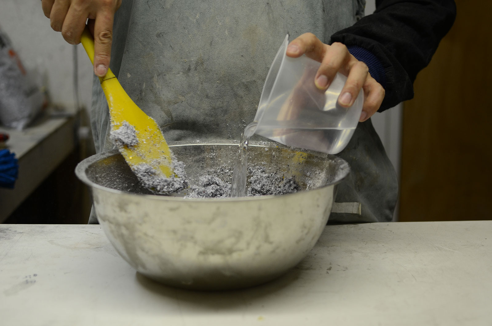 Cotton dried up in nets.